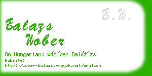 balazs wober business card